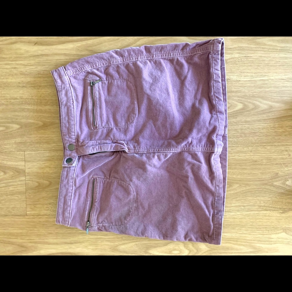 Purple corduroy skirt